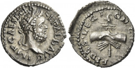 Clodius Albinus augustus, 195 – 197 
Denarius, Lugdunum 195-197, AR 3.09 g. IMP CAES D CLO – SEP ALB AVG Laureate head r. Rev. FIDES LEGI – ON [COS I...