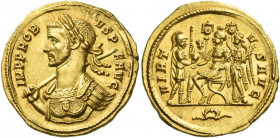 Probus, 276 – 282 
Aureus 276-282, AV 6.89 g. IMP PROB – VS P – F AVG Laureate and cuirassed bust l. with aegis and spear over r. shoulder seen three...