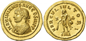 Maximianus Herculius augustus, first reign 286 – 305 
Aureus, Antiochia 290, AV 5.43 g. MAXIMIANVS AVG COS III P P Laureate and cuirassed bust l., we...
