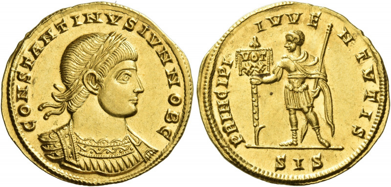 Constantine II caesar, 317 – 337
Solidus, Siscia 326-327, AV 4.26 g. COSTANTINV...