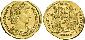 Constantius II augustus, 337 – 361 
Solidus, Antiochia 347-355, AV 4.47 g. FL IVL CONSTAN – TIVS PERP AVG Pearl-diademed, draped and cuirassed bust r...