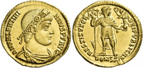 Valentinian I, 364 – 375 
Solidus, Arelate circa 364-367, AV 4.43 g. D N VALENTINI – ANVS P F AVG Laureate and rosette-diademed, draped and cuirassed...