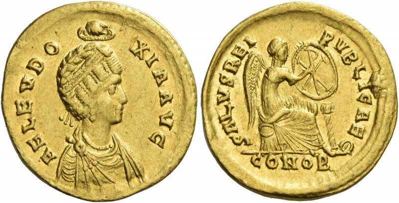 Aelia Eudoxia, wife of Arcadius
Solidus, Constantinopolis 402-403, AV 4.41 g. A...