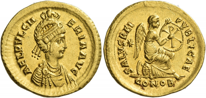 Aelia Pulcheria, daughter of Arcadius and sister of Theodosius II 
Solidus, Con...