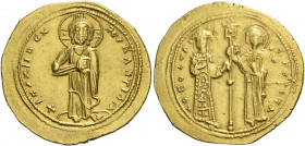 Theodora, 11 January 1055 – 31 August 1056 
Histamenon 1055-1056, AV 4.42 g. +IhS XIS DCX RCGNΛNTIhm Christ, nimbate, standing facing on footstool, w...