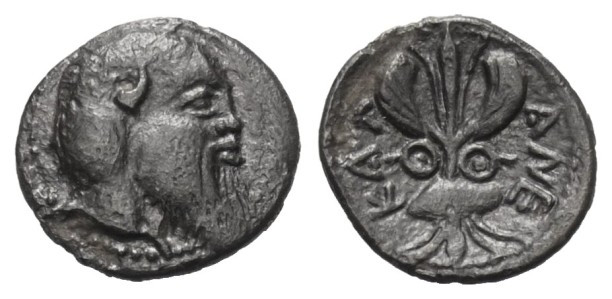 Sizilien. Katana.

 Hemilitron ? (Silber). Ca. 460 - 445 v. Chr.
Vs: Kopf des...