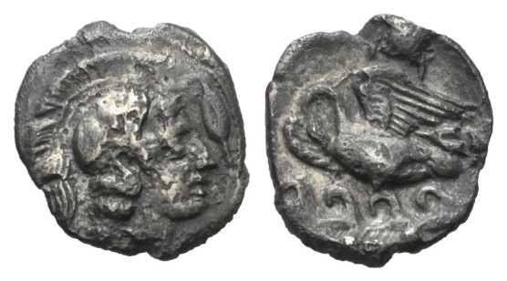 Sizilien. Panormos als Ziz.

 Litra (Silber). Ca. 400 - 380 v. Chr.
Vs: Kopf ...