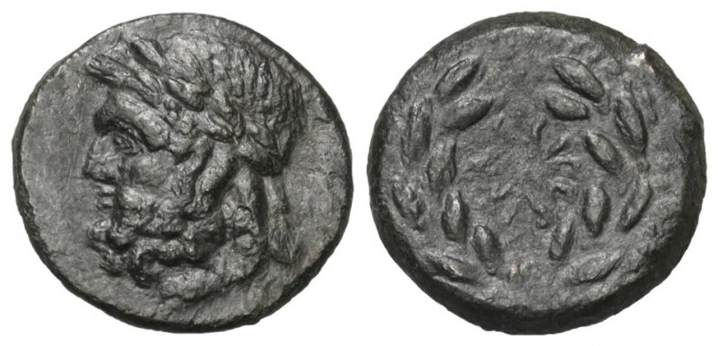 Sizilien. Ungesicherte römische Münzstätte.

 Bronze. 2. Jhdt. v. Chr.
Vs: Ko...