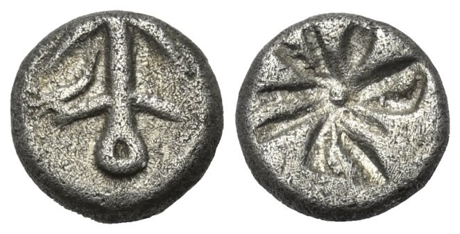Thrakien. Apollonia Pontika.

 Hemidrachme (Silber). Ca. 494 - 470 v. Chr.
Vs...