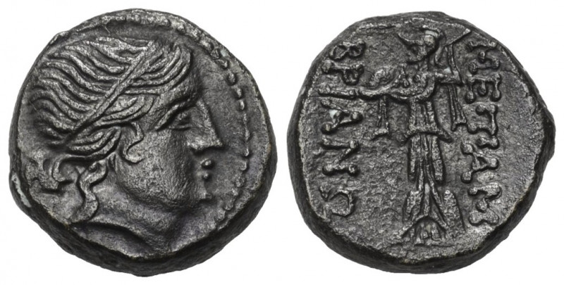Thrakien. Mesembria.

 Bronze. 3. Jhdt. v. Chr.
Vs: Kopf des Apollon mit Diad...