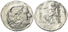 Thrakien. Mesembria.

 Tetradrachme (Silber). Ca. 125 - 65 v. Chr.
Prägung im Namen Alexanders III. des Großen.

Vs: Kopf des jugendlichen Herakl...