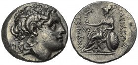 Königreich Thrakien. Lysimachos (306 - 281 v. Chr.).

 Tetradrachme (Silber). Ca. 297 - 281 v. Chr. Byzantion.
Vs: Kopf des vergöttlichten Alexande...