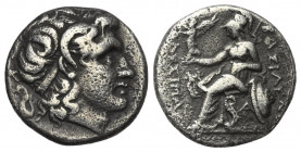 Königreich Thrakien. Lysimachos (306 - 281 v. Chr.).

 Drachme (Silber). Ca. 294 - 287 v. Chr. Ephesos.
Vs: Kopf des vergöttlichten Alexander des G...