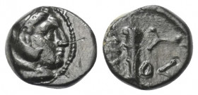 Königreich Makedonien. Philippos II. (359 - 336 v. Chr.).

 Bronze. Ca. 359 - 294 v. Chr. Ungesicherte makedonische Münzstätte.
Vs: Kopf des jugend...