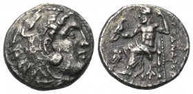 Königreich Makedonien. Alexander III. der Große (336 - 323 v. Chr.).

 Drachme (Silber). Ca. 319 - 305 v. Chr. Magnesia am Mäander.
Vs: Kopf des ju...