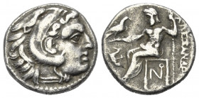 Königreich Makedonien. Alexander III. der Große (336 - 323 v. Chr.).

 Drachme (Silber). Ca. 310 - 301 v. Chr. Lampsakos.
Vs: Kopf des jugendlichen...