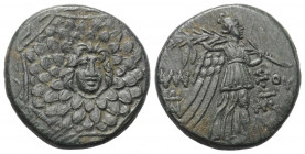 Pontos. Amisos.

 Bronze. Ca. 105 - 85 v. Chr.
Vs: Aigis mit zentralem Gorgoneion.
Rs: Nike mit Palmzweig nach rechts schreitend; im Feld links un...