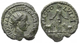 Moesia Superior. Viminacium. Gordianus III. (238 - 244 n. Chr.).

 Bronze. 239 - 240 n. Chr. (Jahr 1).
Vs: Büste mit Strahlenkrone, Paludament und ...