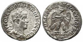 Seleukis und Pierien. Antiochia am Orontes. Philippus II. (247 - 249 n. Chr.).

 Tetradrachme (Billon). 248 - 249 n. Chr.
Vs: Büste in Rückansicht ...