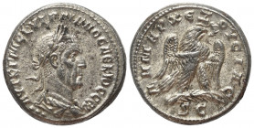 Seleukis und Pierien. Antiochia am Orontes. Traianus Decius (249 - 251 n. Chr.).

 Tetradrachme (Billon).
Vs: Büste in Rückansicht mit Strahlenkron...