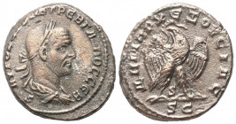Seleukis und Pierien. Antiochia am Orontes. Trebonianus Gallus (251 - 253 n. Chr.).

 Tetradrachme (Billon). 251 n. Chr.
Vs: Büste mit Lorbeerkranz...