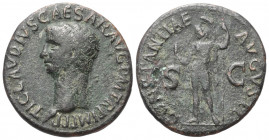 Claudius (41 - 54 n. Chr.).

 As. 41 - 50 n. Chr. Rom.
Vs: TI CLAVDIVS CAESAR AVG P M TR P IMP P P. Kopf links.
Rs: CONSTANTIAE AVGVSTI / S C. Beh...