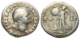 Vespasianus (69 - 79 n. Chr.).

 Denar (Silber). 80 - 81 n. Chr. Rom.
Vs: DIVVS AVGVSTVS VESPASIANVS. Kopf mit Lorbeerkranz rechts.
Rs: Im Feld: E...