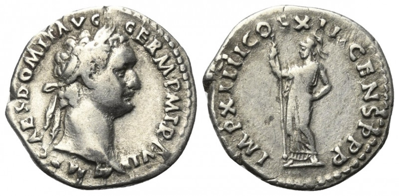 Domitianus (81 - 96 n. Chr.).

 Denar (Silber). 87 n. Chr. Rom.
Vs: IMP CAES ...