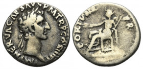Nerva (96 - 98 n. Chr.).

 Denar (Silber). 97 n. Chr. Rom.
Vs: IMP NERVA CAES AVG P M TR P COS III P P. Kopf mit Lorbeerkranz rechts.
Rs: FORTVNA ...