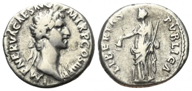 Nerva (96 - 98 n. Chr.).

 Denar (Silber). 97 n. Chr. Rom.
Vs: IMP NERVA CAES...