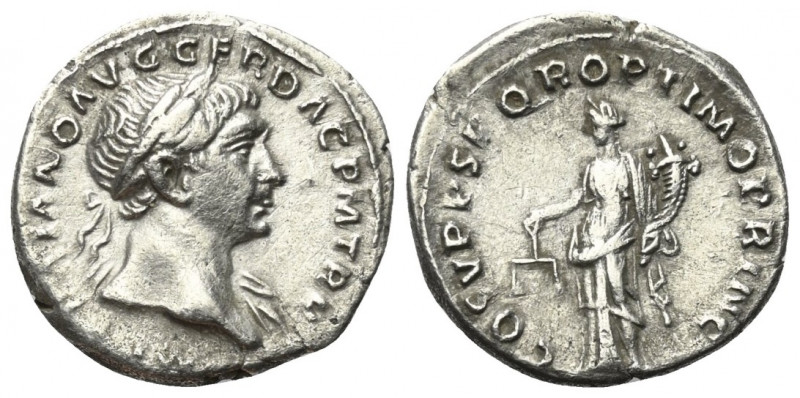 Traianus (98 - 117 n. Chr.).

 Denar (Silber). 103 - 111 n. Chr. Rom.
Vs: IMP...
