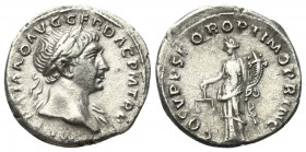 Traianus (98 - 117 n. Chr.).

 Denar (Silber). 103 - 111 n. Chr. Rom.
Vs: IMP TRAIANO AVG GER DAC P M TR P. Kopf mit Lorbeerkranz rechts.
Rs: COS ...