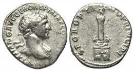 Traianus (98 - 117 n. Chr.).

 Denar (Silber). 112 - 114 n. Chr. Rom.
Vs: IMP TRAIANO AVG GER DAC P M TR P COS VI P P. Büste mit Lorbeerkranz und P...