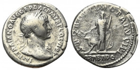 Traianus (98 - 117 n. Chr.).

 Denar (Silber). 112 - 113 n. Chr. Rom.
Vs: IMP TRAIANO AVG GER DAC P M TR P COS VI P P. Büste mit Lorbeerkranz und D...