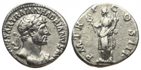 Hadrianus (117 - 138 n. Chr.).

 Denar (Silber). 119 - 122 n. Chr. Rom.
Vs: IMP CAESAR TRAIAN HADRIANVS AVG. Büste mit Lorbeerkranz und Drapierung ...