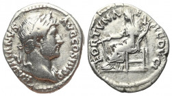 Hadrianus (117 - 138 n. Chr.).

 Denar (Silber). 132 n. Chr. Rom.
Vs: HADRIANVS AVG COS III P P. Büste mit Lorbeerkranz und Drapierung rechts.
Rs:...