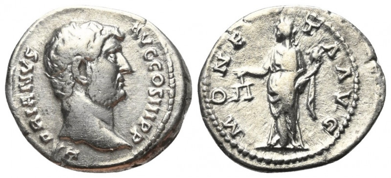 Hadrianus (117 - 138 n. Chr.).

 Denar (Silber). 137 n. Chr. Rom.
Vs: HADRIAN...