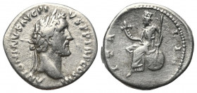 Antoninus Pius (138 - 161 n. Chr.).

 Denar (Silber). 140 - 143 n. Chr. Rom.
Vs: ANTONINVS AVG PIVS P P TR P COS III. Kopf mit Lorbeerkranz rechts....