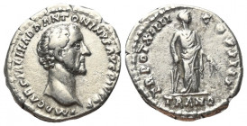 Antoninus Pius (138 - 161 n. Chr.).

 Denar (Silber). 150 - 151 n. Chr. Rom.
Vs: IMP CAES T AEL HADR ANTONINVS AVG PIVS P P. Kopf rechts.
Rs: T R ...