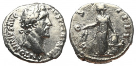 Antoninus Pius (138 - 161 n. Chr.).

 Denar (Silber). 154 - 155 n. Chr. Rom.
Vs: ANTONINVS AVG PIVS P P TR P XVIII. Kopf mit Lorbeerkranz rechts.
...