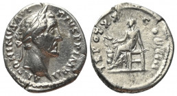 Antoninus Pius (138 - 161 n. Chr.).

 Denar (Silber). 156 - 157 n. Chr. Rom.
Vs: ANTONINVS AVG PIVS P P IMP II. Kopf mit Lorbeerkranz rechts.
Rs: ...