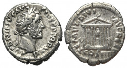 Antoninus Pius (138 - 161 n. Chr.).

 Denar (Silber). 158 - 159 n. Chr. Rom.
Vs: ANTONINVS AVG PIVS P P TR P XXII. Kopf mit Lorbeerkranz rechts.
R...