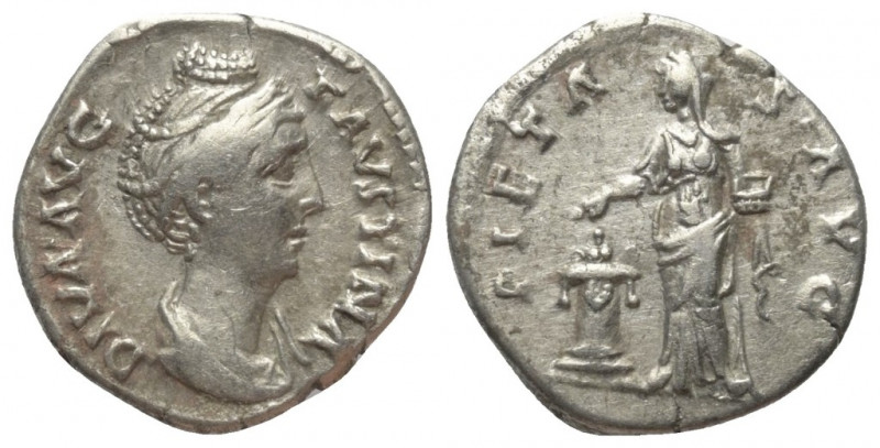 Faustina I. (gest. 141 n. Chr.). Diva Faustina I.

 Denar (Silber). Nach 141 n...