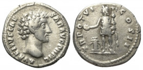 Marcus Aurelius (161 - 180 n. Chr.).

 Denar (Silber). 151 - 152 n. Chr. Rom.
Vs: AURELIUS CAESAR AVG PII FIL. Kopf rechts.
Rs: TR POT VI COS II. ...