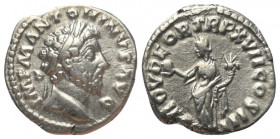 Marcus Aurelius (161 - 180 n. Chr.).

 Denar (Silber). 162 - 163 n. Chr. Rom.
Vs: IMP M ANTONINVS AVG. Kopf mit Lorbeerkranz rechts.
Rs: PROV DEOR...