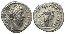 Marcus Aurelius (161 - 180 n. Chr.).

 Denar (Silber). 169 - 170 n. Chr. Rom.
Vs: M ANTONINVS AVG TR P XXIIII. Kopf mit Lorbeerkranz rechts.
Rs: S...