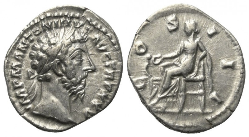 Marcus Aurelius (161 - 180 n. Chr.).

 Denar (Silber). 170 - 171 n. Chr. Rom....