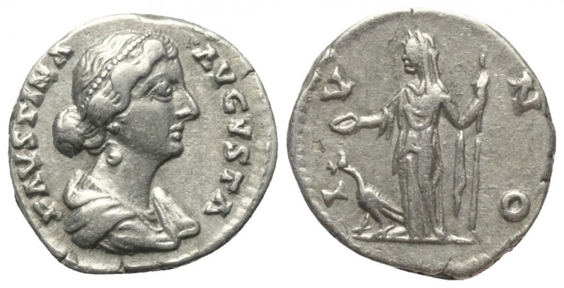 Faustina II. (gest. 176 n. Chr.).

 Denar (Silber). 161 - 164 n. Chr. Rom.
Vs...