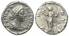 Lucilla (gest. 181 n. Chr.).

 Denar (Silber). 161 - 162 n. Chr. Rom.
Vs: LVCILLA AVGVSTA. Drapierte Büste rechts.
Rs: VENVS. Venus mit Szepter un...