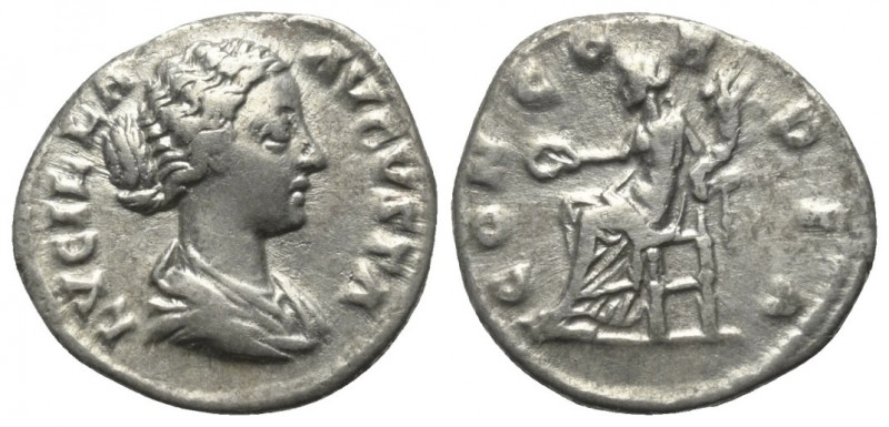 Lucilla (gest. 181 n. Chr.).

 Denar (Silber). 163 - 180 n. Chr. Rom.
Vs: LVC...